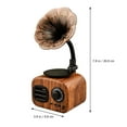 thumbnail image 3 of ColoMX Altavoz estéreo con forma de fonógrafo gramófono Altavoz inalámbrico de estilo clásico, 3 of 7