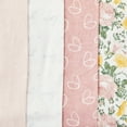 thumbnail image 3 of Parent's Choice 4-Piece Cotton Flannel Baby Blankets, 30 in x 30 in, Pink, 3 of 8