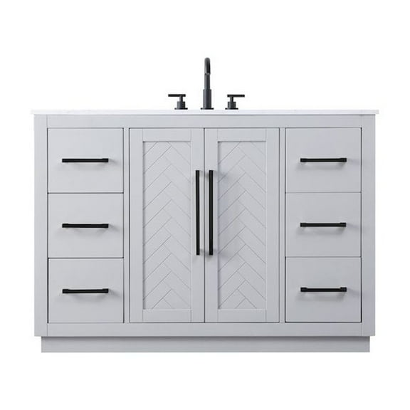 Elegant Kitchen and Bath 48 inch Single Bathroom Vanity in Grey
