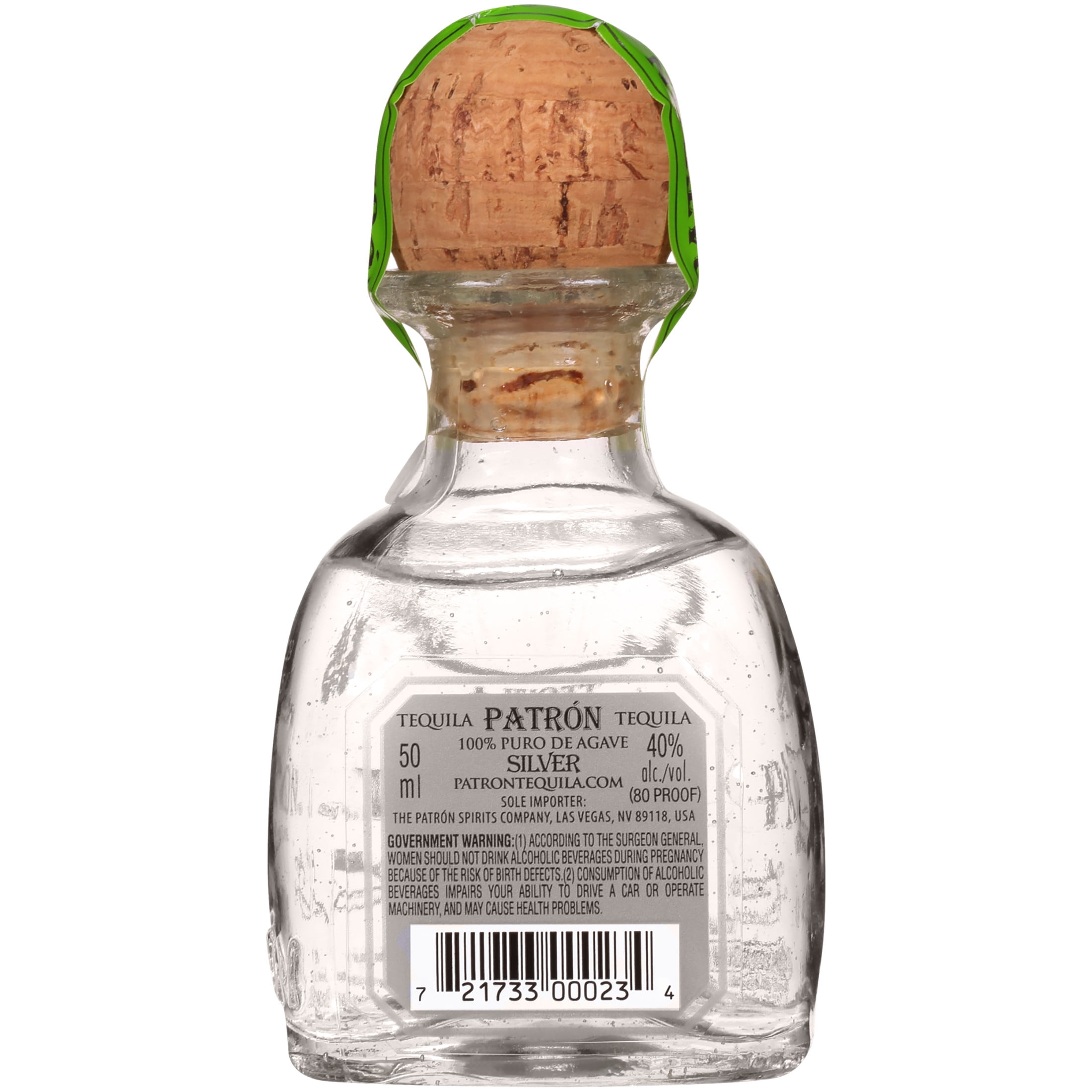 Patron Silver Tequila, 40% ABV - 50 mL Bottle