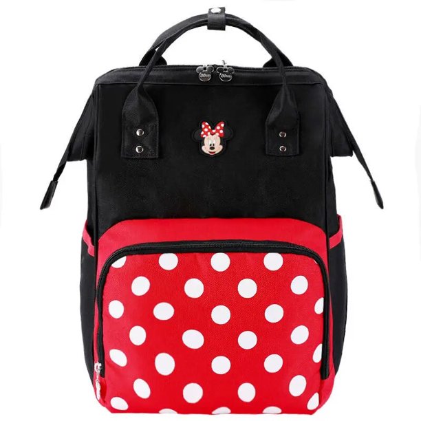 Disney-Bolsa de pañales para bebé, mochila de dibujos animados de Mickey, marca de lujo, impermeable, a la moda