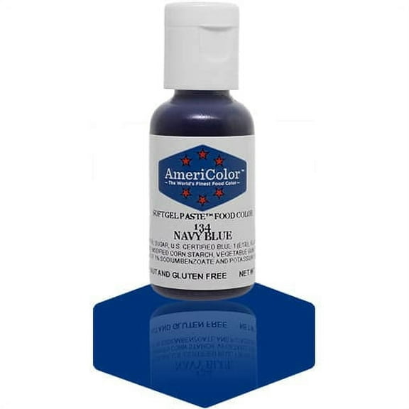 AmeriColor, Soft Gel Paste Food Color, Navy Blue .75 oz