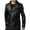 Black, variant on Clearance 2024! ZVNAΖH Men's PU Leather Jacket Causal Belted Faux Leather Motorcycle Jacket Zipper Biker Coat