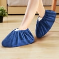 thumbnail image 2 of Kaireo Home Indoor Flannel Warm Shoe Cover Washable and Reusable Thickened Wear Silencer Warm Shoe Cover,Fit for Us Size 31Cm,Include:2Pc Warm Shoe Covers (One Pair), 2 of 6