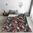 thumbnail image 5 of Pofeuu Autumn Forest Mushrooms Print Ultra-Soft Micro Fleece Blanket,for Bed Or Sofa,All Season Throw Blankets Flannel Blanket-50"x40", 5 of 7