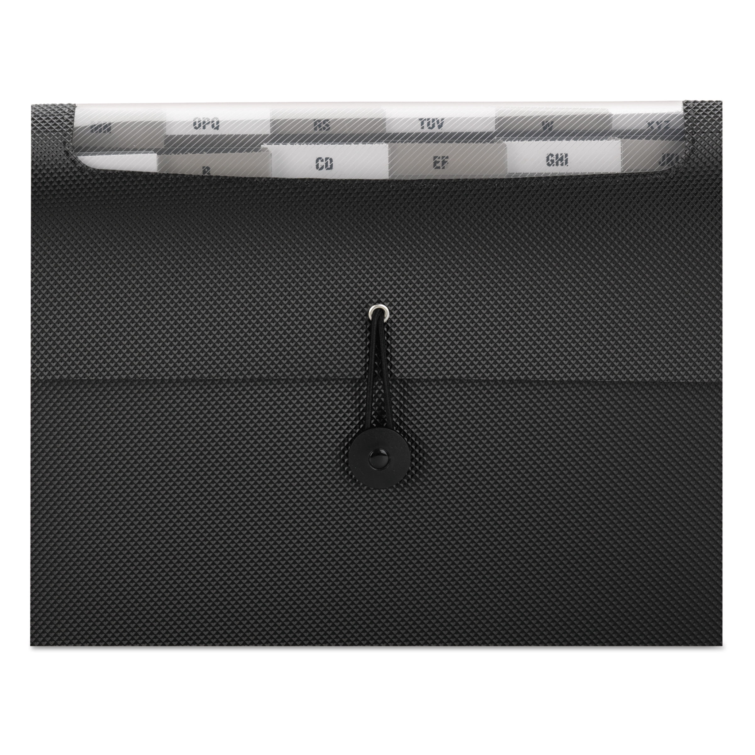 Smead Step Index Organizer 12 Pockets w/Cord Black Letter (70901)
