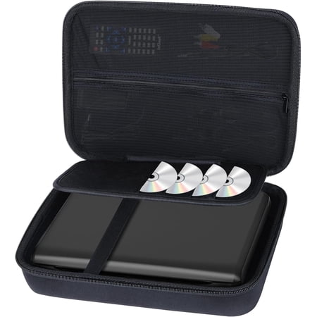 Storage Case Compatible with YOTON 10.5'' / DBPOWER 11.5" / SQQBZZ 11.5" / ieGeek 11.5" Portable DVD Player (Black Case, for 10.5-11.5 Player)