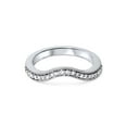 thumbnail image 3 of 1/5ct Curved Diamond Wedding Guard  Engagement Band 14K White Gold, 3 of 3