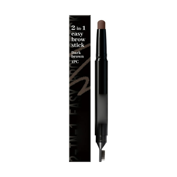 HYLLai 2-in-1 Double Ended Eyebrow Pencil, Waterproof and Smudge-Proof, Fine Tip with Blending Spoolie for Natural and Defined Brows, Dark brown