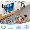thumbnail image 3 of Full Motion TV Wall Mount for Most 23-60" LED LCD OLED Flat & Curved TVs Universal Swivels Tilts Extension Leveling Hold up to 88lbs Max 400x400mm, 3 of 5