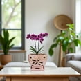 thumbnail image 2 of Orchid Pots with Holes Square Ceramic Orchid Planter Pots 5.5 inch (Pink), 2 of 18