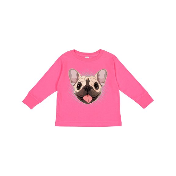 Inktastic French Bulldog Dog Boys or Girls Long Sleeve Toddler T-Shirt