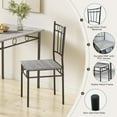 thumbnail image 3 of Rectangular Dining Room Table Set with 4 Chairs, Space-Saving Kitchen Table Set for Small Space, Retro Grey, 3 of 18