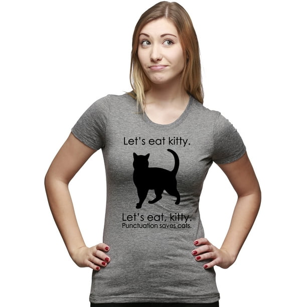 Ladies t shirts with cats best sale on them
