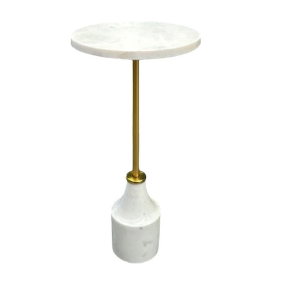Plata Decor Import Inc Mercury Marble Side Table
