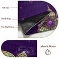 thumbnail image 6 of Carnival Area Rugs 6'x9', Washable Small Throw Rugs for Kitchen Dining room, Modern Chic Mask Flower Purple Plaid Checkered Indoor Outdoor Rug Non-Slip Low Pile Carpet Runner Reversible Floor Mats, 6 of 8