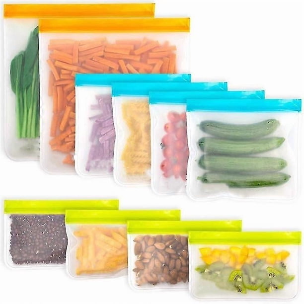 8pcs Silicone Food Bags Bags Reusable Silicone Cooking Bags Kitchen Bags Storage Bags For Fruits Vegetables