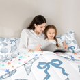 thumbnail image 4 of Manfei Sketch Conch Bowtie King Size Comforter Sets,Scallop Nautical Comforters King Size,Colorful Stars Reversible,3 Pieces,1 Comforter and 2 Pillowcases, 4 of 7