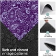 thumbnail image 3 of Purple Paisley Pattern Kitchen Rugs Sets Of 3,Kitchen Runner Rugs Non Skid Washable,Decorative Kitchen Floor Mats for Kitchen,Sink,Laundry,17"x30"+ 17"x47" + 17"x59", 3 of 6