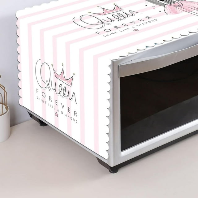 Microwave Oven Cover, Dustproof Cotton Machine Protector Anti-Dust Linen Fabric Microwave Dustproof Cloth Cover Decorative Kitchen Appliance Cover(Princess)