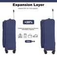 thumbnail image 6 of 5‑Piece Softside Luggage Set, Expandable Lightweight Travel Suitcase with 360° Spinner Wheels, Blue, 6 of 7