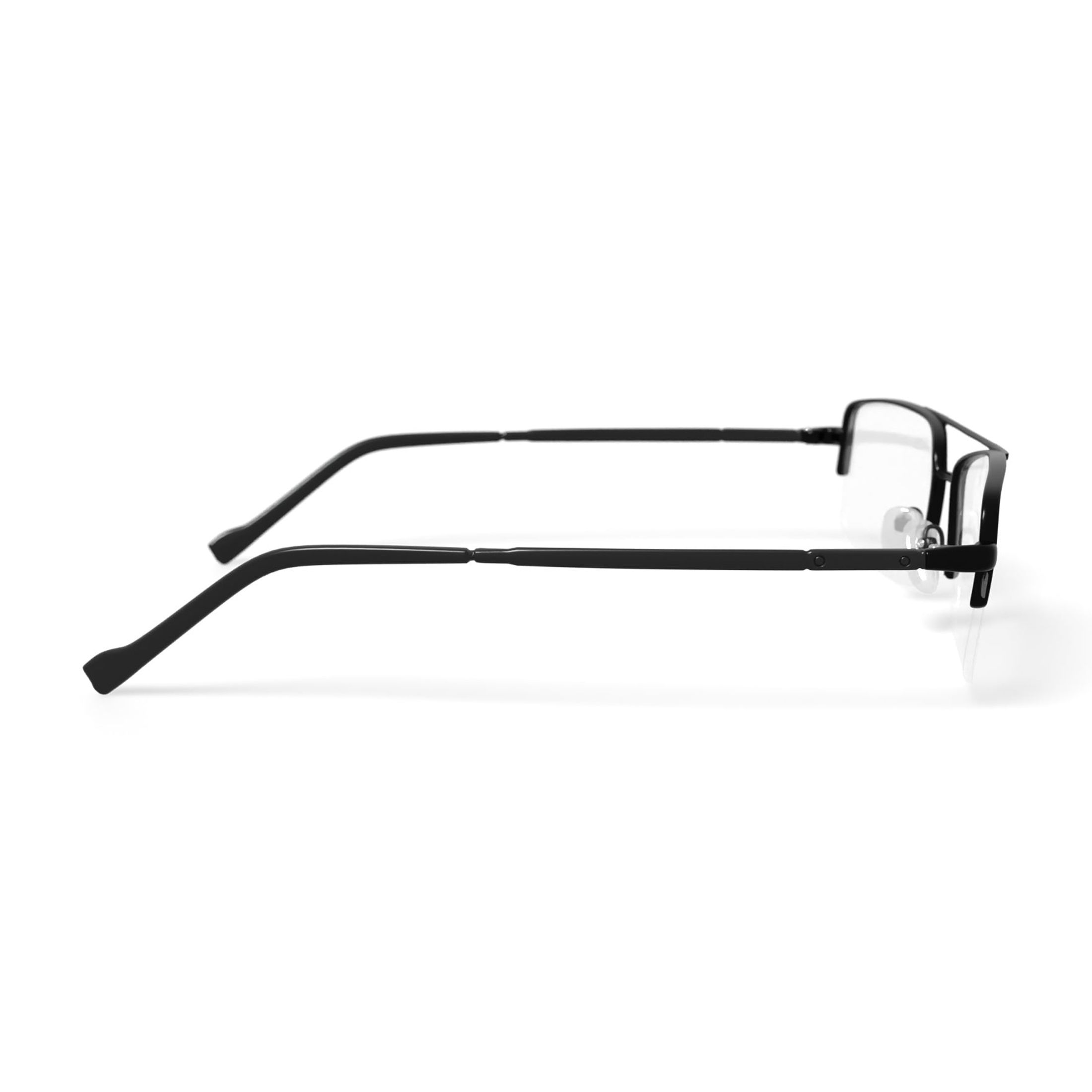 Walmart Men's FM17098 Rectangular Prescription Eyeglasses with Case, Black