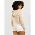 thumbnail image 6 of Jessica Simpson Women's Mikaela Pointelle Hoodie Sweater with Long Sleeves, Lightweight, Sizes XS-XL, 6 of 7