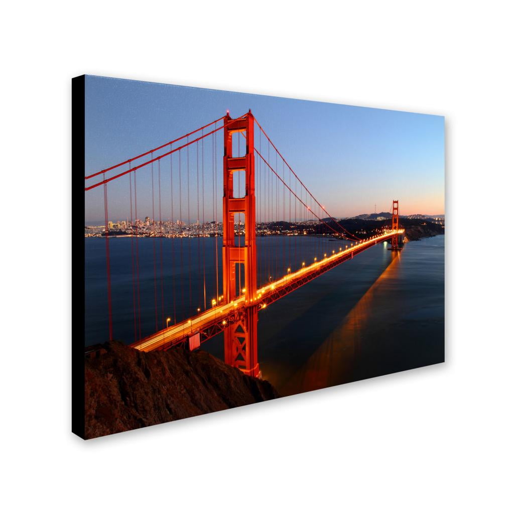 Trademark Fine Art "Golden Gate SF" Canvas Art by Pierre Leclerc