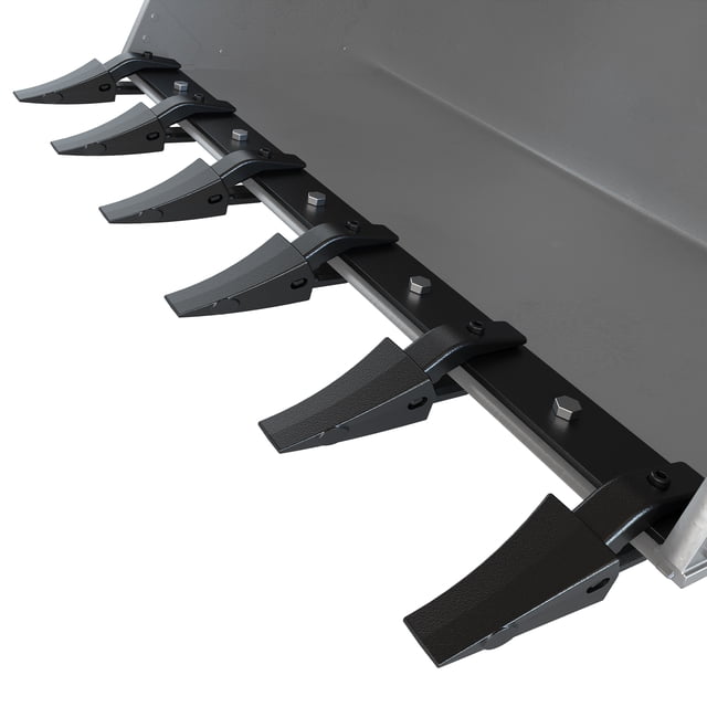 48 Inch Steel Bucket Tooth Bar, Fits 1/2" or Less Cutting Edges, No Drilling for Tractor Loader Bucket