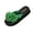 Green, variant on Beige Ladies 2026 Summer Comfy Weaving Flat Slides Flower Accent Thong Style Beach Vacation Sandals
