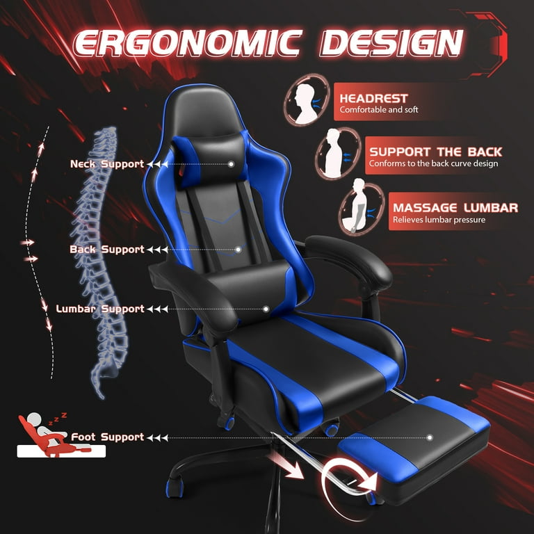 comfortable pu gaming chair massage internet