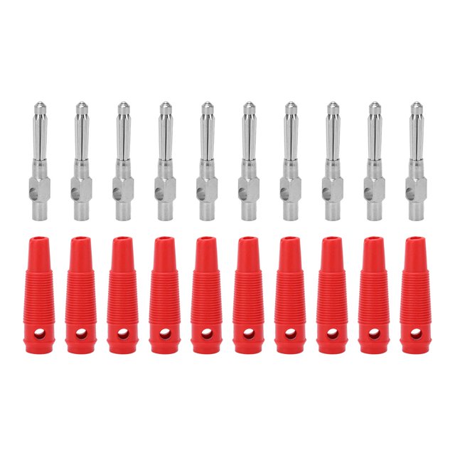 4mm Banana Plug, Speaker Banana Connectors High Transport Performance Contact 1000V 7Pin 32A For Computer Red,Yellow,Blue,Green,Black