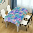 thumbnail image 4 of Yayeee Tablecloths 60" x 60" Rectangle Wrinkle Resistant Party Table Cover, Neon Starfish Pattern, 4 of 8