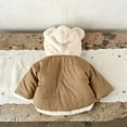 thumbnail image 6 of UQJfacai Girls Winter Coats Kids Fleece Lined Button Down Jacket Boys Sherpa Bear Ear Hooded Jackets Casual Outerwear 0-3 Years, 6 of 7