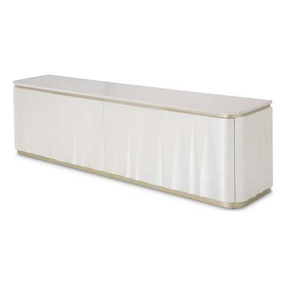 Michael Amini London Place Media Cabinet - Creamy Pearl