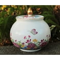 thumbnail image 2 of Beautiful Colored Enamel Porcelain Decorative Multi-Color Floral Helmet Jar or Vase, 2 of 3