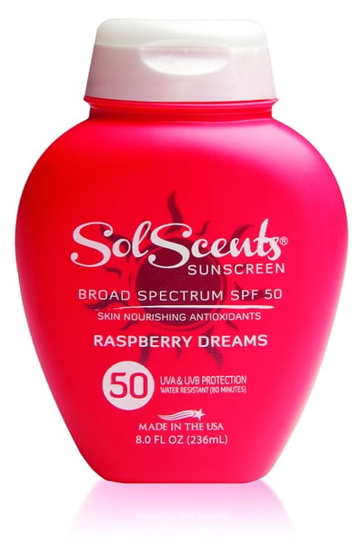 SolScents Moisturizing Sunscreen Lotion SPF 50 - Raspberry Dreams 8fl oz