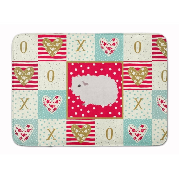 Merino Guinea Pig Love Machine Washable Memory Foam Mat Red