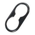 thumbnail image 2 of Cubierta para portavasos de agua del asiento trasero, reemplazo de la cubierta decorativa del Panel del portavasos para Tesla modelo 3 Y 2021 a 2023, estilo de fibra de carbono, 2 of 5