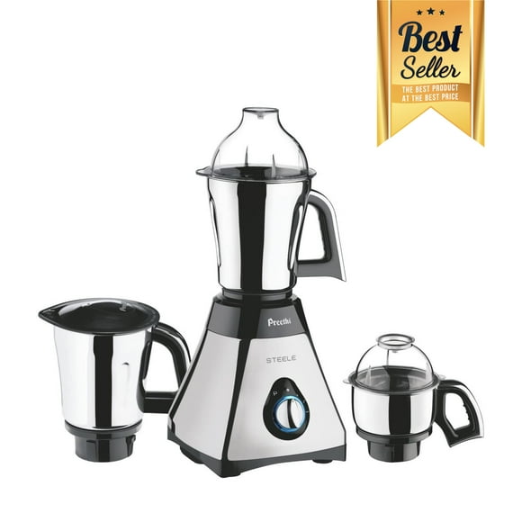 Preethi Steele Supreme 550W 3 Jar Mixer Grinder 110-Volts