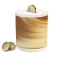 thumbnail image 1 of Tan Piggy Bank, Curved Wave Like Conceptual Display Creamy Effect Soft Colored Subtle Image, Ceramic Coin Bank Money Box for Cash Saving, 3.6" X 3.2", Cream Tan, by Ambesonne, 1 of 4