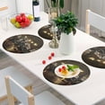 thumbnail image 5 of Mouse Drink Lamb Desk Black Round Placemats Plate Mats 15 Inch Non-Slip Heat Resistant Washable PVC Set Indoor for Kitchen Dining Table 1PC, 5 of 6