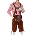 thumbnail image 2 of Disfraz de Oktoberfest alemán para hombre, pantalones de cuero bávaros, cerveza tradicional, disfraz elegante, 2 of 5