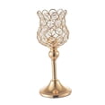 thumbnail image 4 of Candle Gold Candelabra with Crystal Studded Candlestick Holder for Wedding Party 22cm, 4 of 8