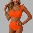 thumbnail image 2 of XuJwPNcy Summer Bikini Sets for Women Tie Shoulder Bathing Suit Two Piece High Rise Swimsuits Butt Lifting High Cut Swimwear, 2 of 5