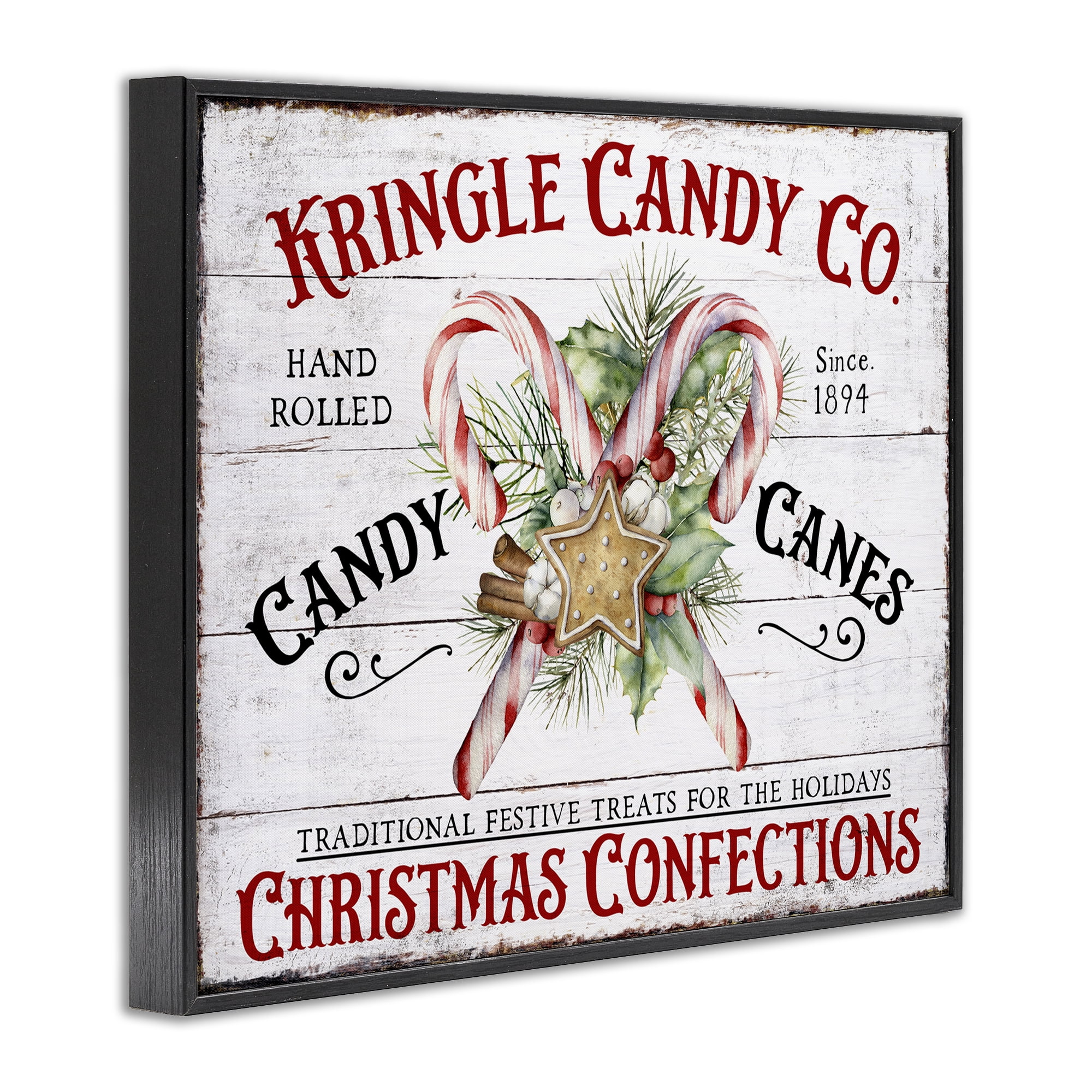 Stupell Industries Fresh Christmas Confections Holiday Painting Black Framed Art Prints Wall Art, 30 x 24