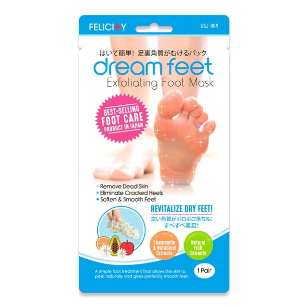 Dream Feet Exfoliating Foot Mask Socks Peels Away Callos Y Células Muertas (Un Par) Por Nosotros Jaclean Dream Feet DREAMFEET1