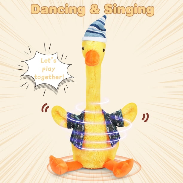 Repetir Juguete Dancing Duck Doll Talk Sing Record Educación interactiva Niños Repite el juguete parlante