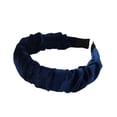 thumbnail image 1 of Vintage Women Solid Color Pleated Velvet Headband Hair Hoop Headwear Accessory, 1 of 6