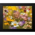 thumbnail image 2 of Fasani 14x12 Black Modern Framed Museum Art Print Titled - POTPOURRI OF FLOWERS I, 2 of 5
